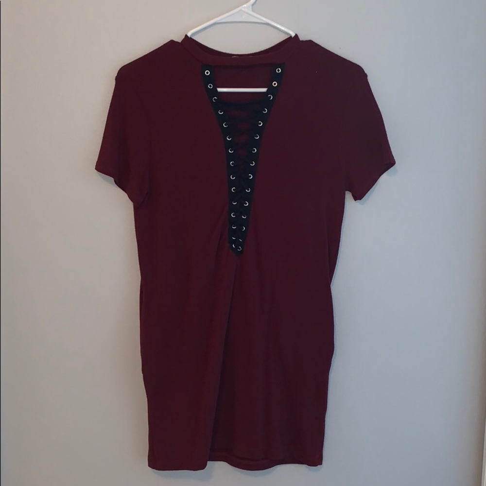 Lacefront T-shirt dress